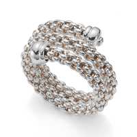 Bracciale snake in argento e palladio