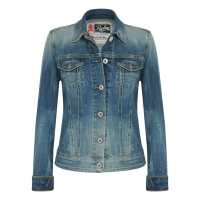 Giubbotto in denim délavé