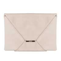 Clutch in pelle con chiusura in metallo