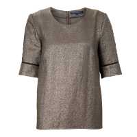 Top in viscosa effetto metal