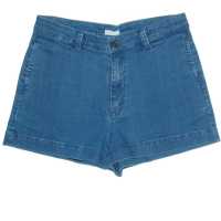 Shorts a vita alta in denim