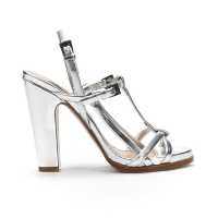 Sandali in pelle metal