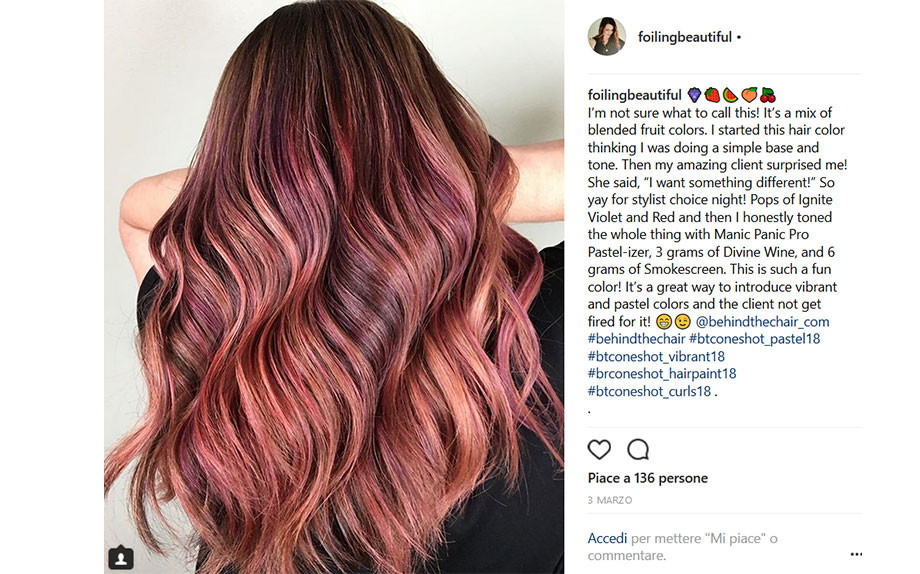 Capelli in primavera: il colore si ispira alla frutta glamour.it Colore con la a