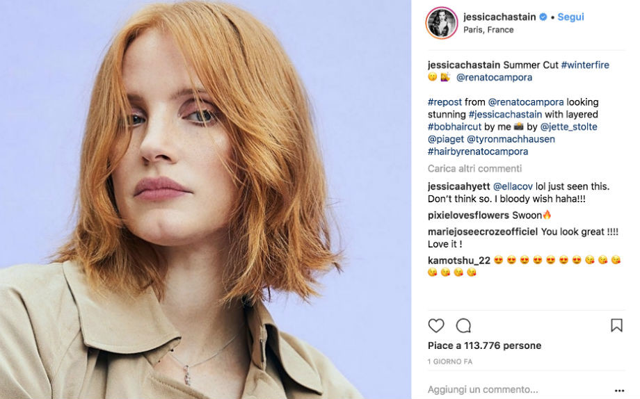 Instagram @jessicachastain
